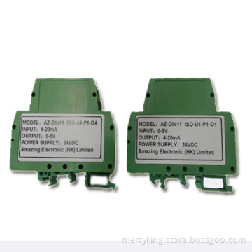 DIN 11 Rail-Mounted Voltage Signal Transmitter, 0-5V to 4-20mA Converter